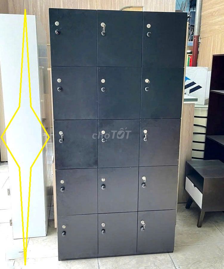 Tủ locker gỗ 15 ô,tủ locker lưu trữ hồ sơ tài liệu