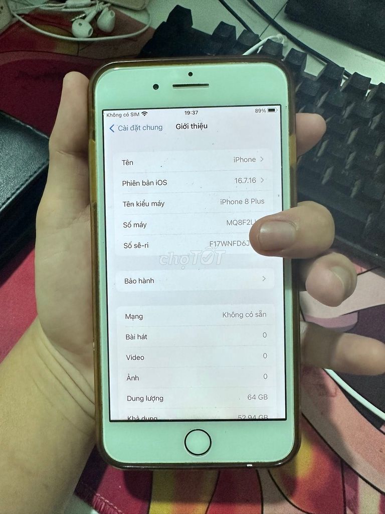 Apple iPhone 8 Plus 64GB Trắng Quốc tế. Mua bán Điện thoại tại Quận 1 Tp Hồ Chí Minh được đăng bởi Hội Đồ Điện Tử hình 1