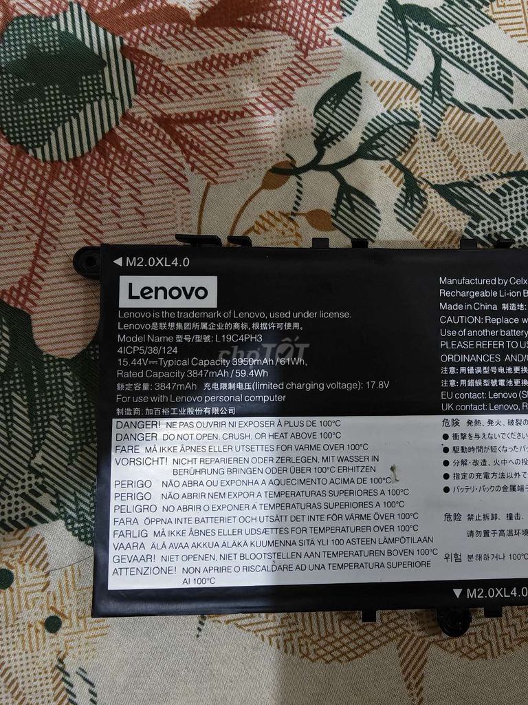 Pin laptop Lenovo L19C4PH3. Mua bán Linh kiện (RAM, Card...) tại Quận 12 Tp Hồ Chí Minh được đăng bởi Quang Huy hình 1