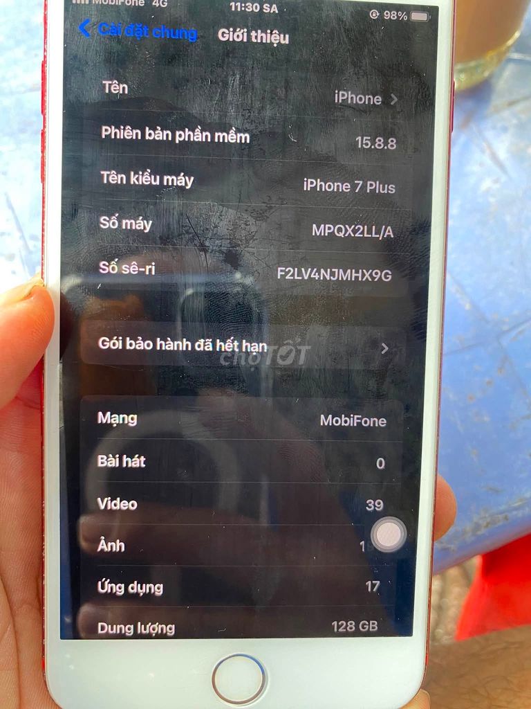 Apple iPhone 7 Plus 128GB Đỏ. Mua bán Điện thoại tại Thành phố Thủ Đức Tp Hồ Chí Minh được đăng bởi Hội Đồ Điện Tử hình 1