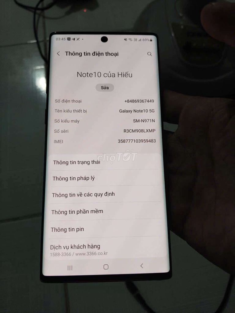 Cần bán Samsung Galaxy Not 10 5G. Mua bán Điện thoại tại Thành phố Thuận An Bình Dương được đăng bởi Nguyễn Bảo hình 1