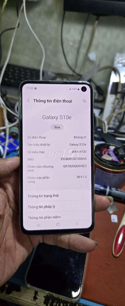 Galaxy S10e 128GB nhỏ nhỏ xinh xinh zin toàn bộ. Mua bán Điện thoại tại Quận 8 Tp Hồ Chí Minh được đăng bởi Thiên Hòa mobile  hình 1