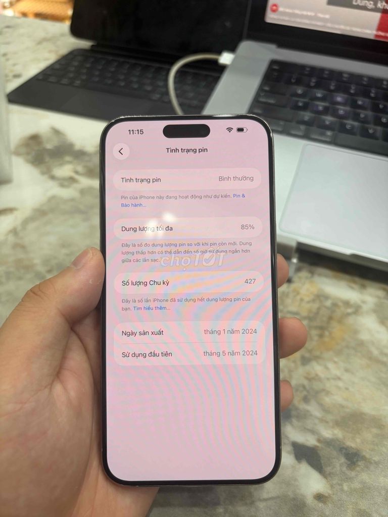 Apple iPhone 15 Pro Max 256GB Tự nhiên. Mua bán Điện thoại tại Huyện Thanh Trì Hà Nội được đăng bởi Đoàn Xuân Tùng hình 1