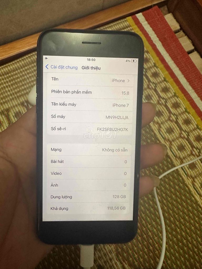 Apple iPhone 7 128GB Đã sử dụng. Mua bán Điện thoại tại Huyện Gia Lâm Hà Nội được đăng bởi Ngọc Lâm hình 1
