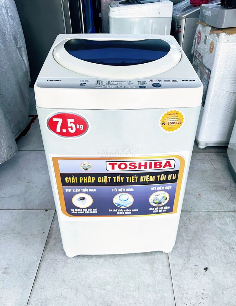 Máy giặt TOSHIBA 7,5 KG. Giặt sạch. Đẹp êm.