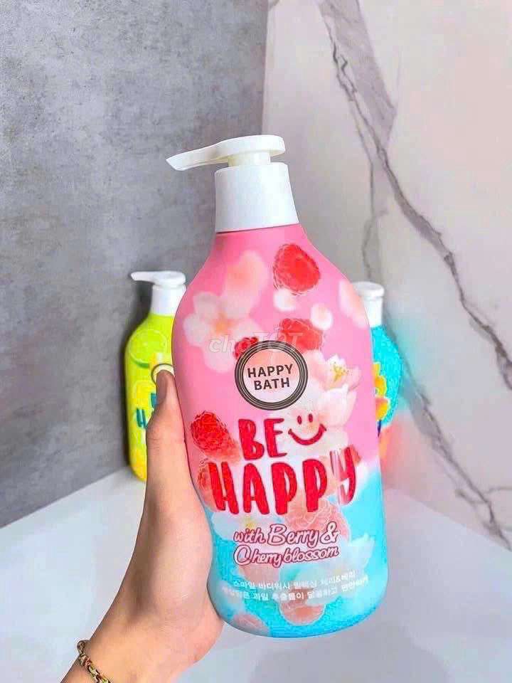 Sữa tắm Happy Bath Berry & Cherry Blossom. Mua bán Thiết bị vệ sinh, nhà tắm tại Quận Long Biên Hà Nội được đăng bởi tổng kho gia dụng  hình 1