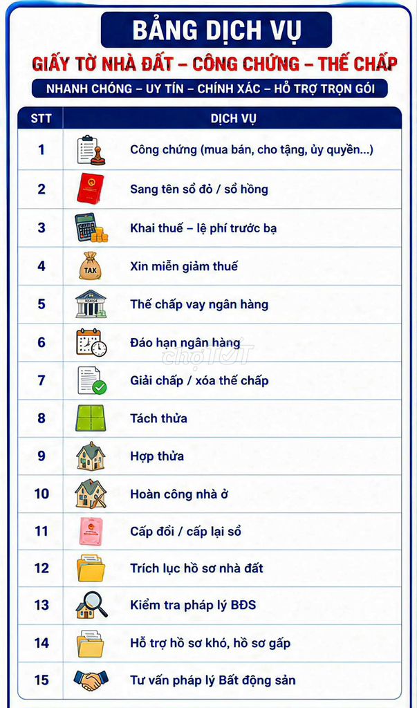 Dịch vụ Công chứng Làm nhanh Giấy tờ nhà đất. Dịch vụ tại Thành phố Dĩ An Bình Dương được đăng bởi Huỳnh Vĩnh Đạt hình 1