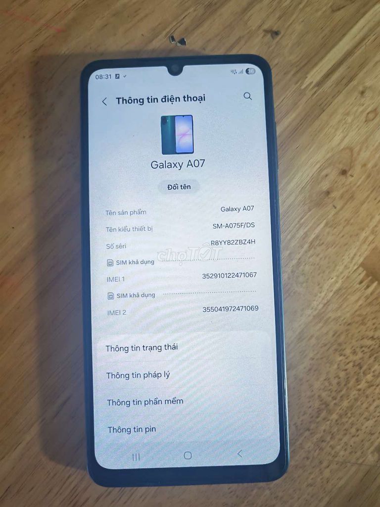 Samsung A07 VN 4G/128GB zin đẹp còn bảo hành dài. Mua bán Điện thoại tại Quận 12 Tp Hồ Chí Minh được đăng bởi Cầm Đồ Thanh Lý hình 1