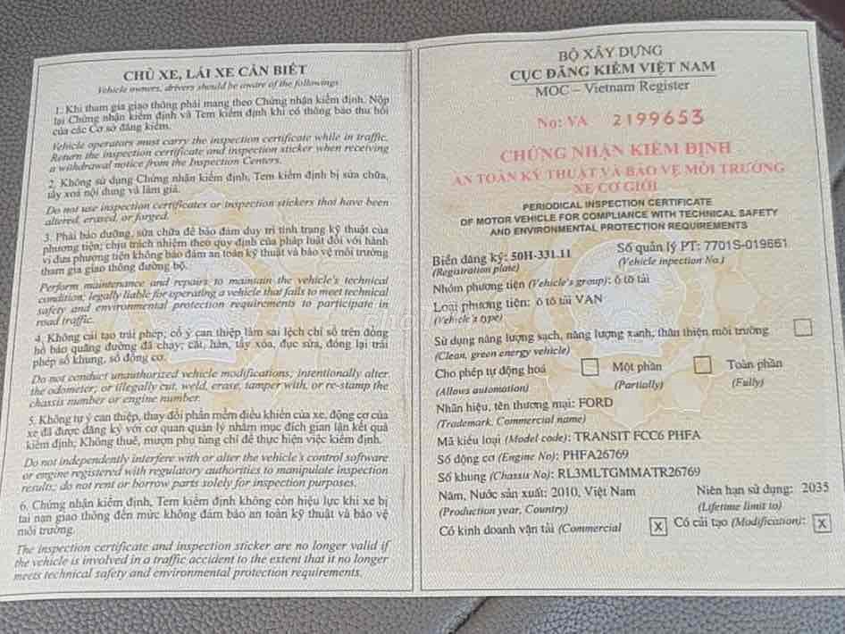 Mercedes Benz Sprinter 2005 - 999 km. Mua bán Ô tô tại Quận 7 Tp Hồ Chí Minh được đăng bởi Vân Anh hình 9