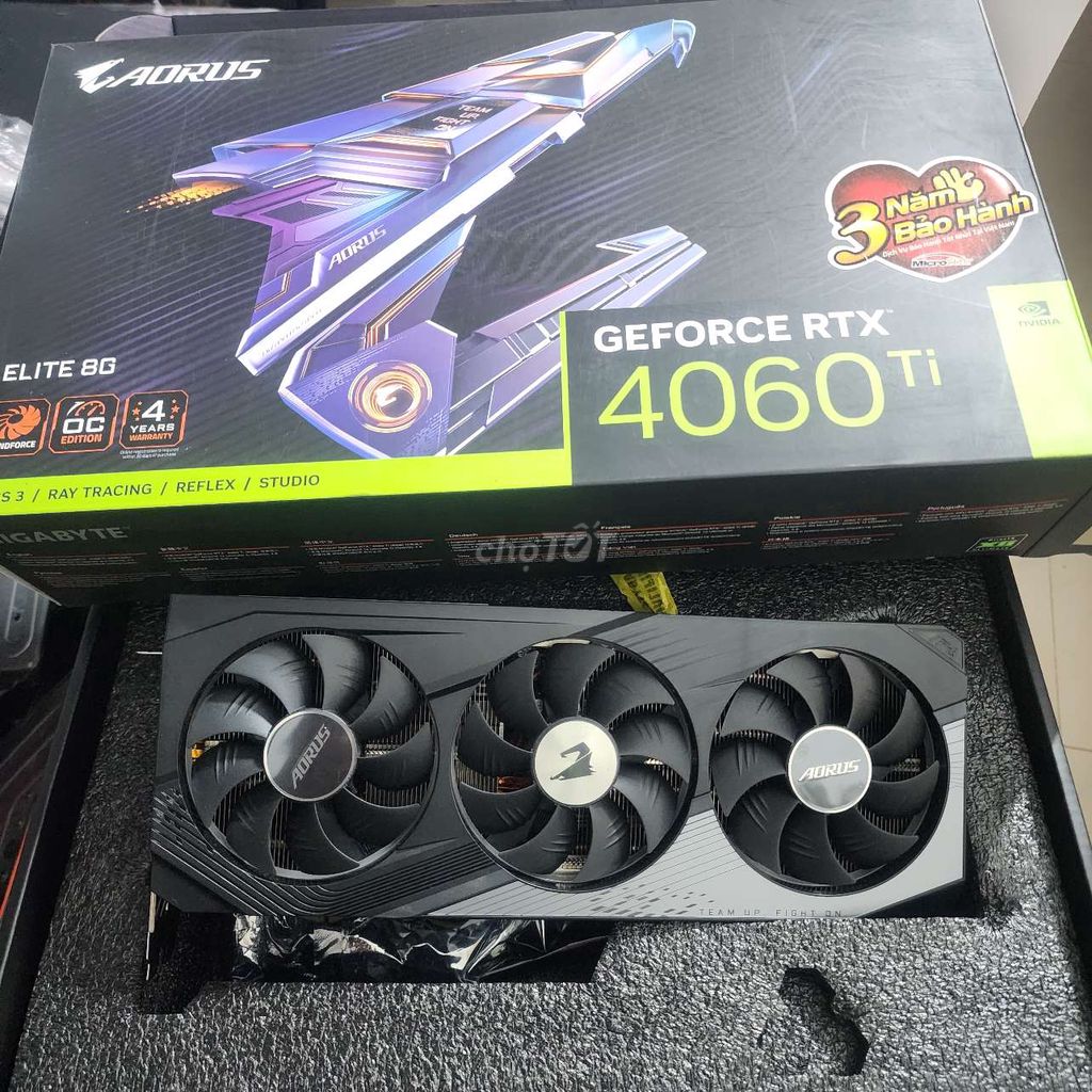 Aorus 4060ti 8G fullbox bảo hành dài