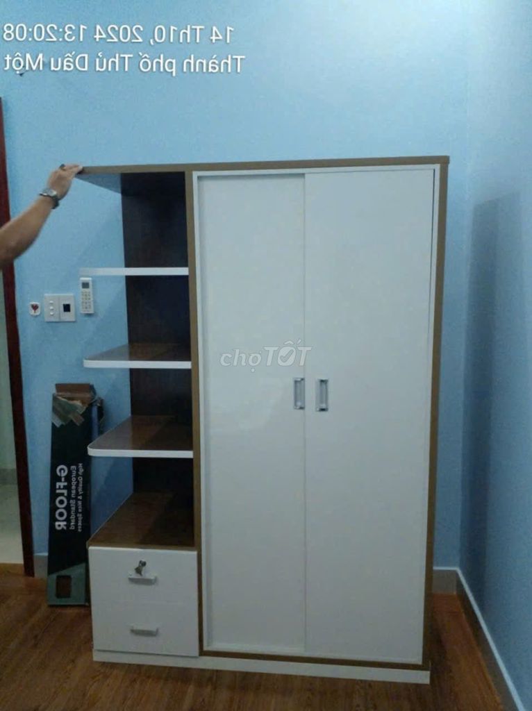 Tủ quần áo Nhựa Đài Loan lùa  2 cánh 1 kệ. Mua bán Tủ, kệ gia đình tại Quận Bình Thạnh Tp Hồ Chí Minh được đăng bởi Phương hoa hình 1