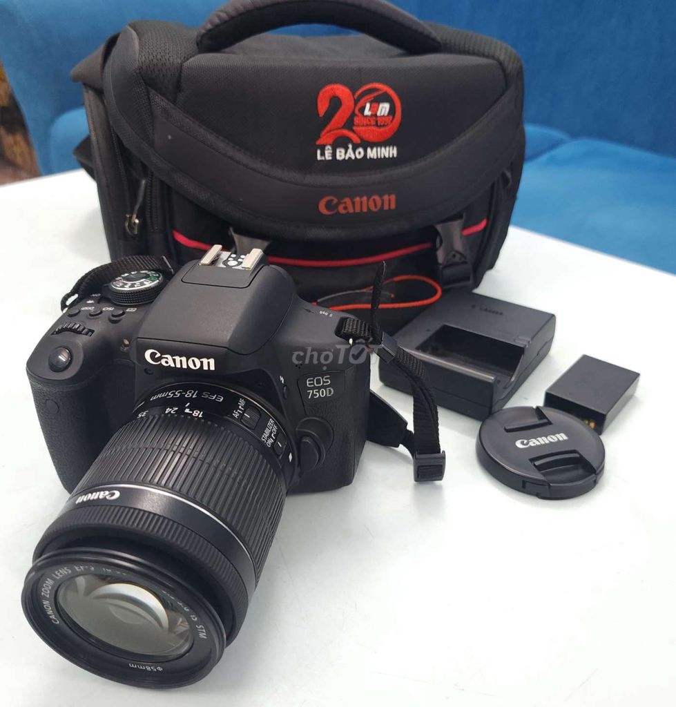 Canon 750D + kit 18-55 chính hãng đẹp, ko lỗi