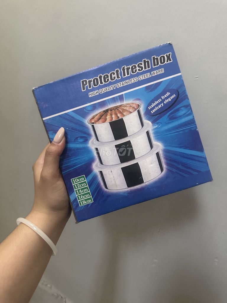 Hộp đựng thực phẩm Inox Bạc 5 size. Mua bán Dụng cụ nhà bếp tại Thành phố Thủ Đức Tp Hồ Chí Minh được đăng bởi Như Ý Hà Ngọc hình 1