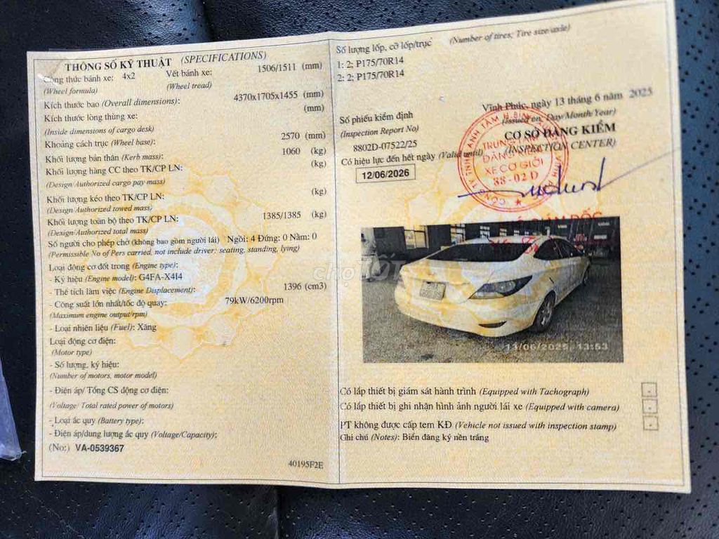 Hyundai Accent 2011 1.4 AT - 80000 km. Mua bán Ô tô tại Huyện Mê Linh Hà Nội được đăng bởi Ngô Văn Du hình 7