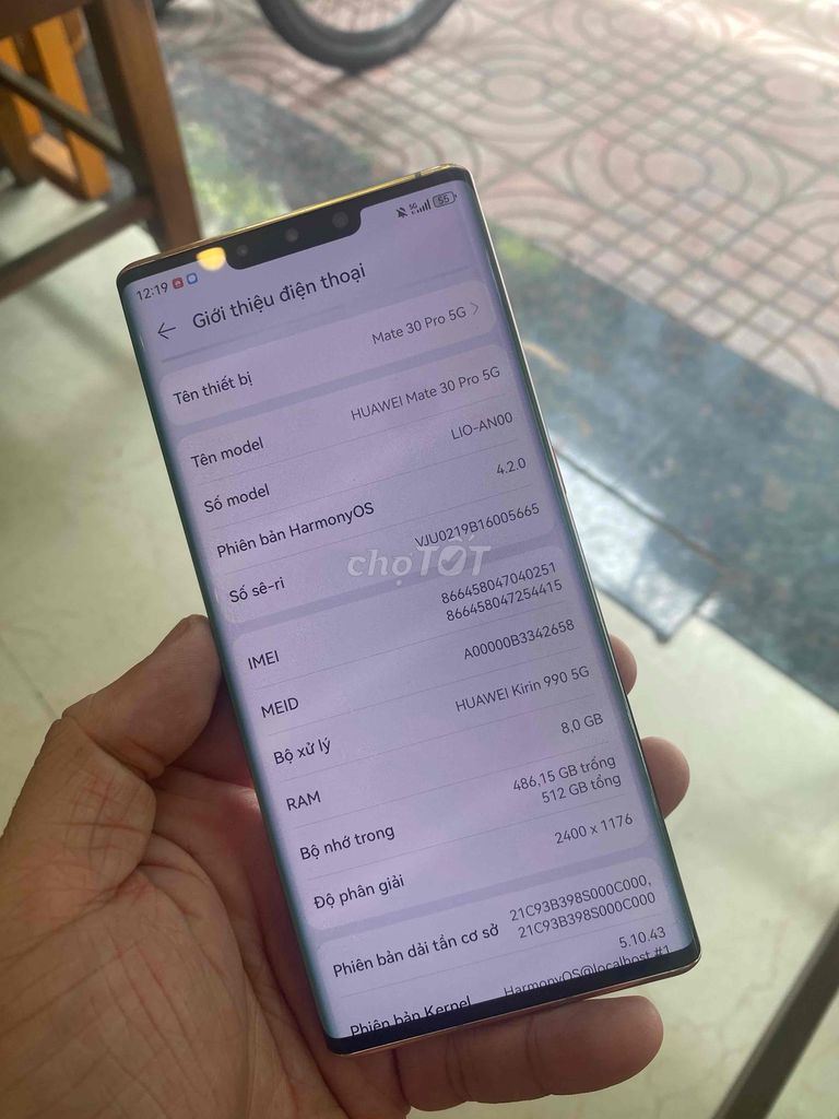 Huawei Mate 30 Pro 5G 512GB lưng da. Mua bán Điện thoại tại Quận Đống Đa Hà Nội được đăng bởi Long hình 1
