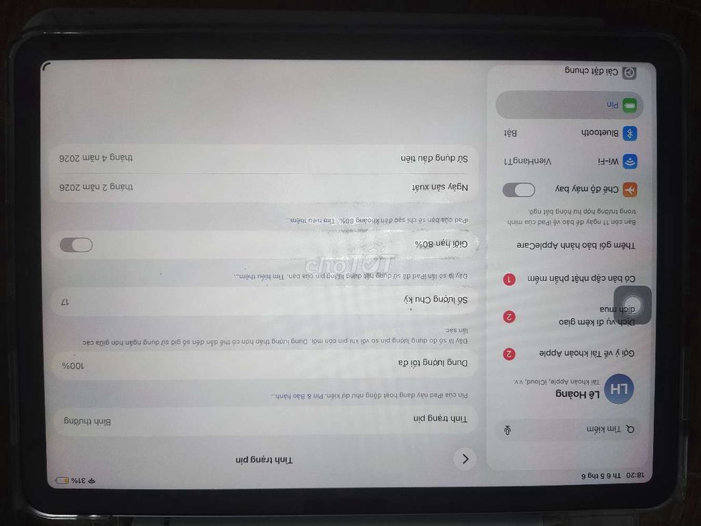 Apple iPad Air M4 11 inch 256GB Xám. Mua bán Máy tính bảng tại Huyện Yên Phong Bắc Ninh được đăng bởi Lê Kim Hoàng hình 1