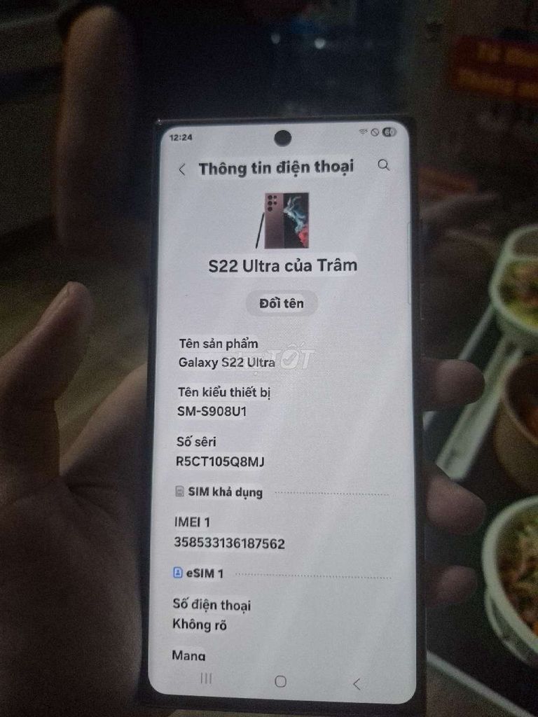 Samsung Galaxy S22 Ultra Tím Mới. Mua bán Điện thoại tại Quận Gò Vấp Tp Hồ Chí Minh được đăng bởi Trịnh Quang Huy hình 1