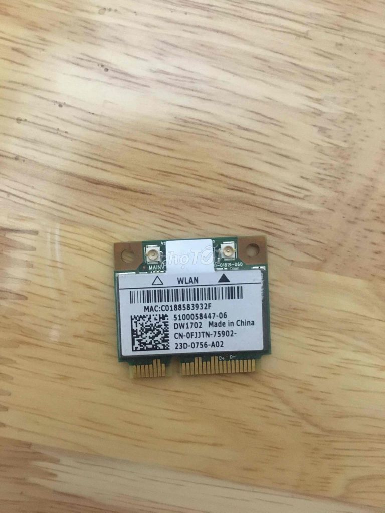 Card Wifi laptop Dell DW1702 (Atheros AR5B195). Mua bán Linh kiện (RAM, Card...) tại Huyện Đông Anh Hà Nội được đăng bởi Khoideepzai hình 1