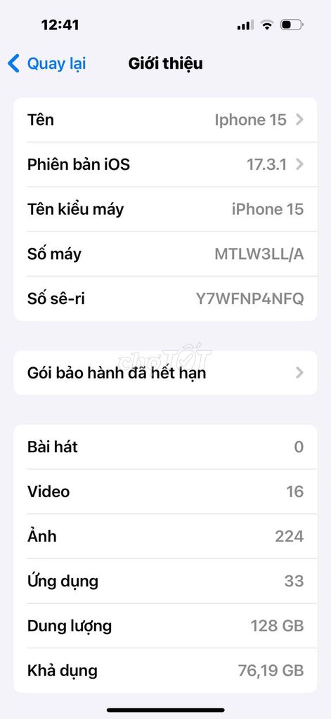 Apple iPhone 15 128GB LOCK bản Mỹ đã CNC EID. Mua bán Điện thoại tại Huyện Thanh Trì Hà Nội được đăng bởi Tên chưa cung cấp hình 1