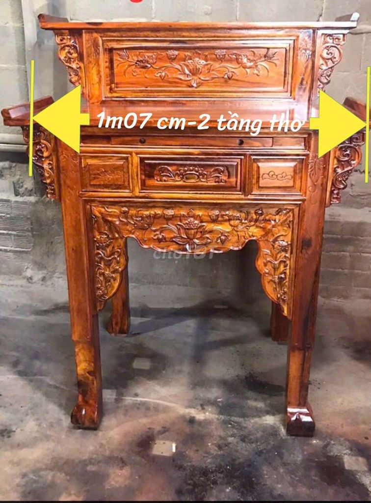 Bàn thờ gia tiên gỗ muồng mới. Mua bán Nội thất, đồ gia dụng khác tại Quận Gò Vấp Tp Hồ Chí Minh được đăng bởi Tài lộc hình 1
