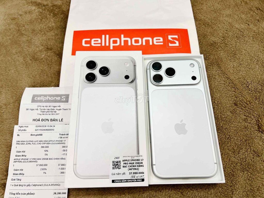 iPhone 17 Pro Max 256GB Bạc Việt Nam Mới Trao Đổi. Mua bán Điện thoại tại Quận Hoàng Mai Hà Nội được đăng bởi Đinh Sơn hình 1