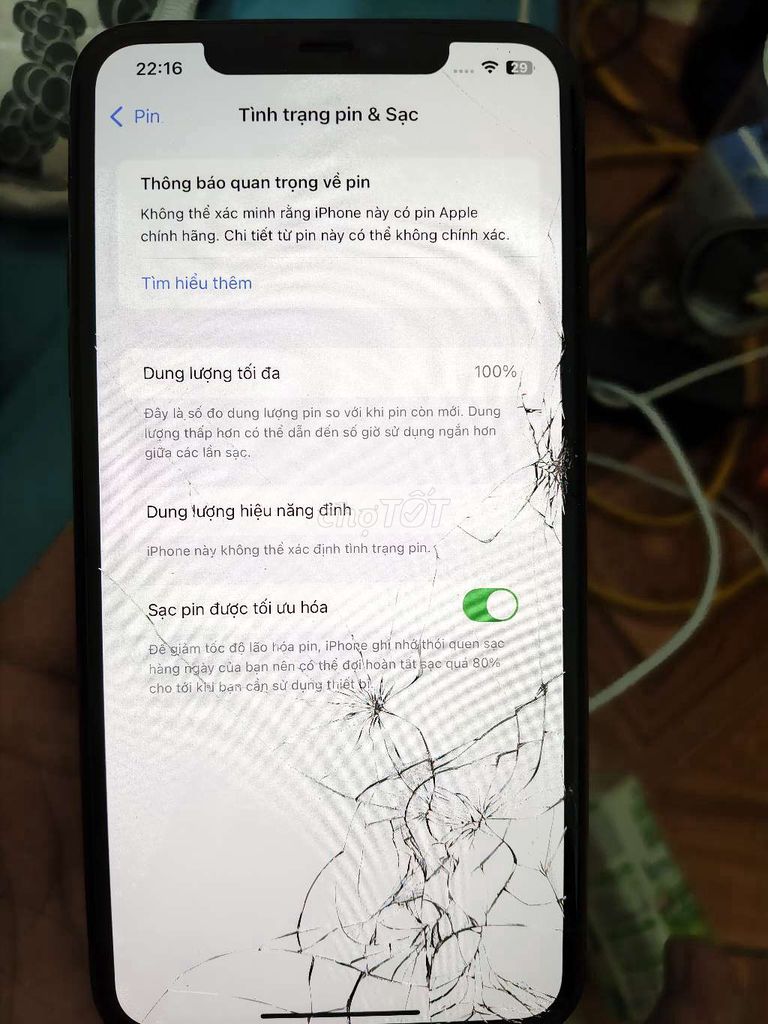 Iphone 11Pro Max nứt kính full chức năng