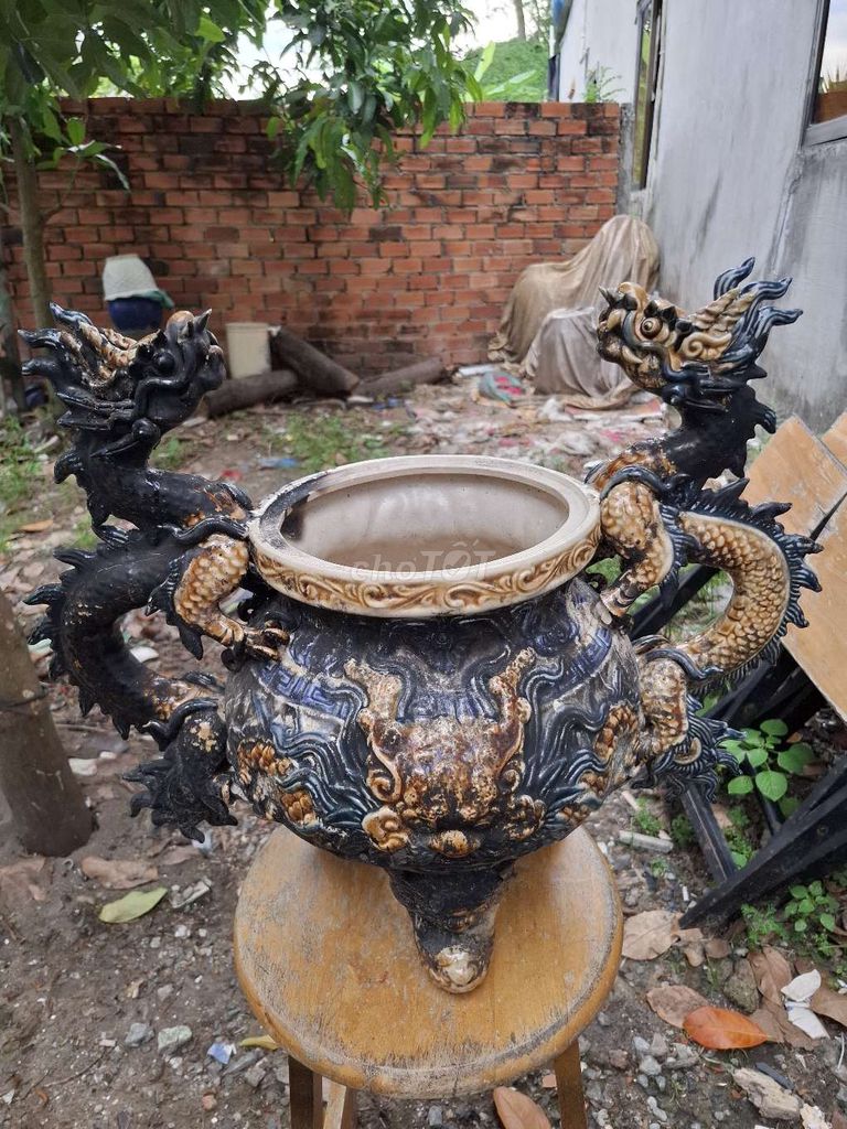 Lư hương Gốm sứ Nhiều màu 46cm 93cm Lành 95%. Mua bán Đồ sưu tầm, đồ cổ tại Thành phố Thủ Dầu Một Bình Dương được đăng bởi Có Cho Đi Mới Được Nhận hình 1
