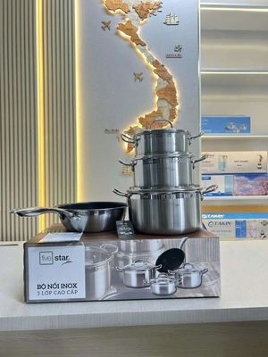 Bộ nồi inox 3 lớp Five Star. Mua bán Dụng cụ nhà bếp tại Huyện Nam Trực Nam Định được đăng bởi Tráng Hoàng