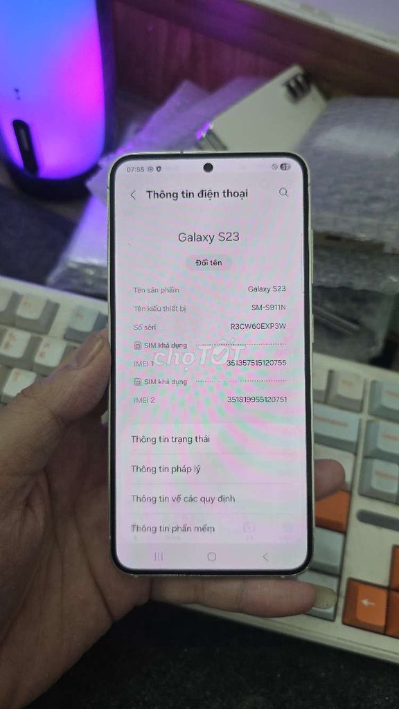 Samsung Galaxy S23 256GB Trắng ám màn nhẹ. Mua bán Điện thoại tại Quận Thanh Xuân Hà Nội được đăng bởi Shandp thanh xuân hình 1