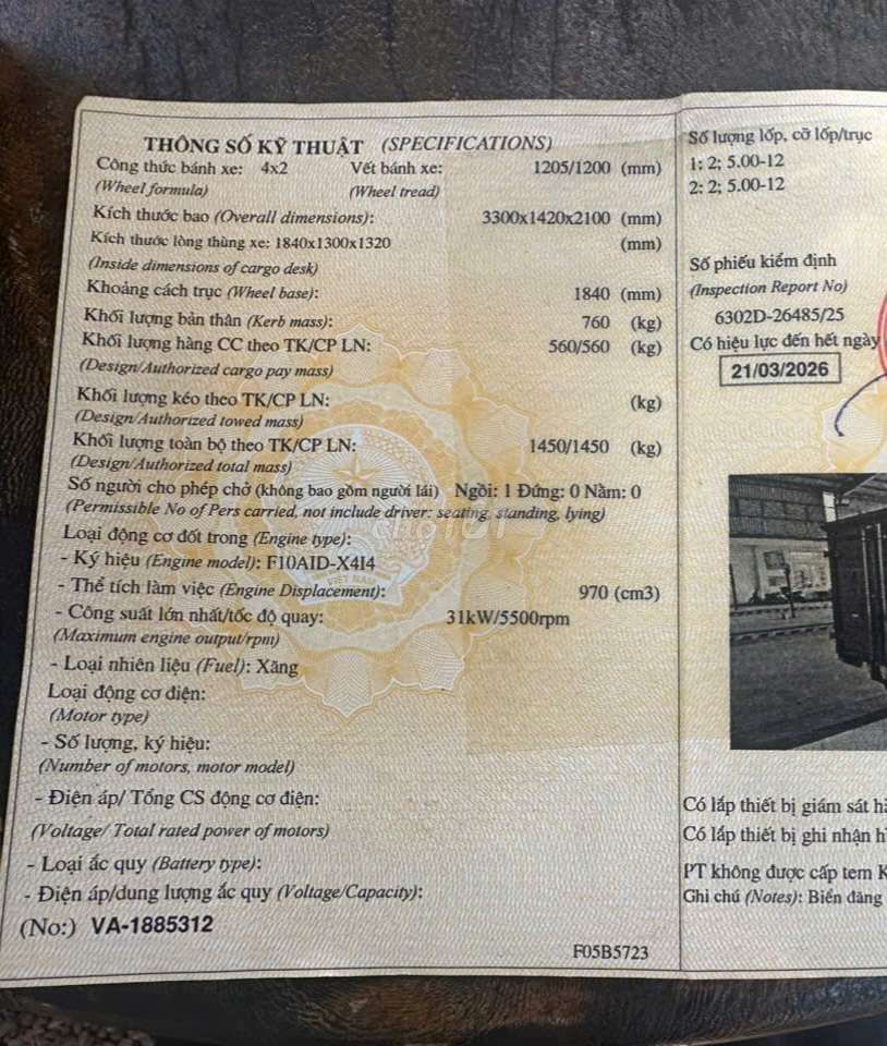 Bán gấp suzuki 560kg đời 2014 thùng kín 1m9. Mua bán Xe tải, xe ben tại Thành phố Thuận An Bình Dương được đăng bởi Xe tải Bình Dương hình 8