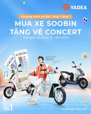 [Góp 0%] YADEA SOOBIN MUA XE TẶNG VÉ CONCERT. Mua bán Xe điện tại Quận Bình Thạnh Tp Hồ Chí Minh được đăng bởi XEĐIỆNTRẢGÓP KHÁNH CHƯƠNG