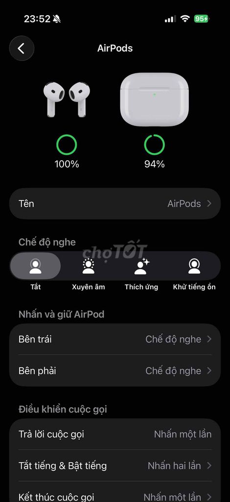 Tai nghe Apple AirPods 4 (ANC) Trắng. Mua bán Tivi, Âm thanh tại Quận Ba Đình Hà Nội được đăng bởi Khánh Nam hình 1