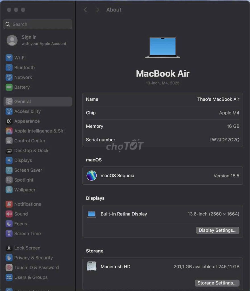 bán Macbook air m4 giá siêu tốt. Mua bán Laptop tại Quận Thanh Xuân Hà Nội được đăng bởi NGUYEN THI QUYNH hình 1