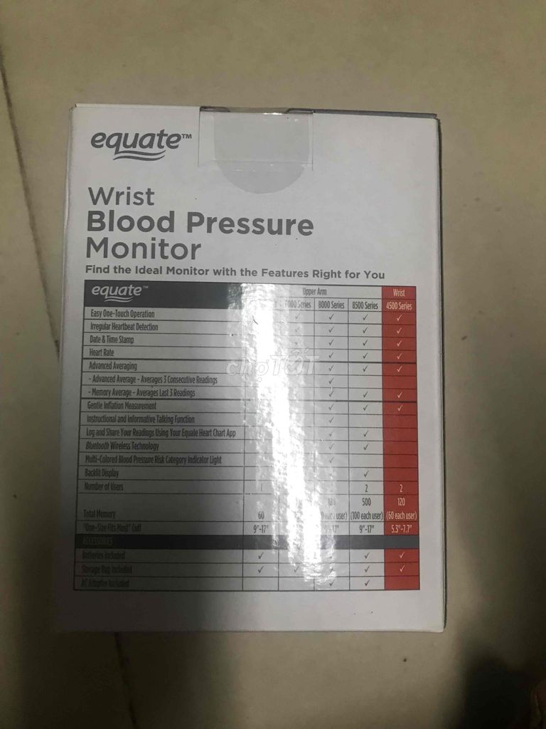 cần bán máy đo huyết áp Equate 4500