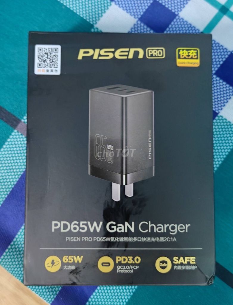 Củ sạc Pisen Pro GaN 65W. Mua bán Phụ kiện (Màn hình, Chuột...) tại Quận 10 Tp Hồ Chí Minh được đăng bởi Quan hình 1