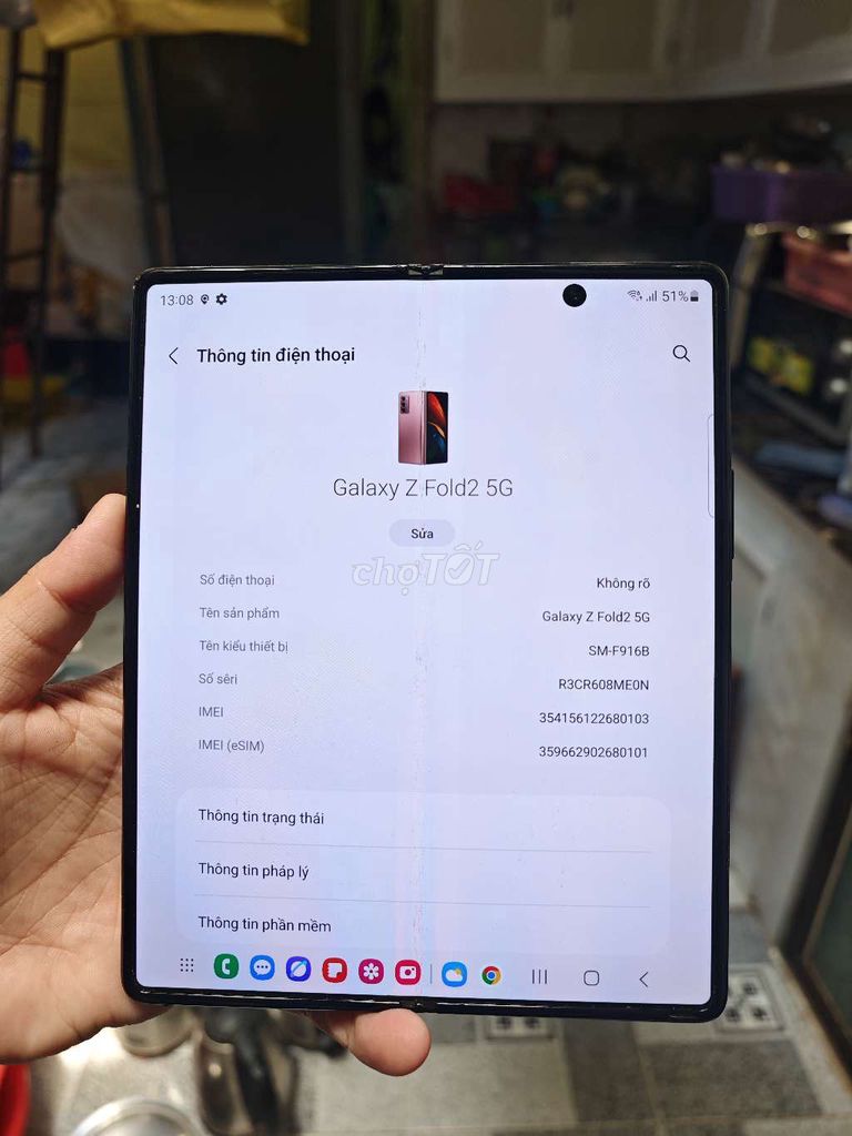 Samsung Galaxy Z Fold2 5G 256GB Đen Đã sử dụng. Mua bán Điện thoại tại Quận Tân Bình Tp Hồ Chí Minh được đăng bởi Ngoc Tran hình 1