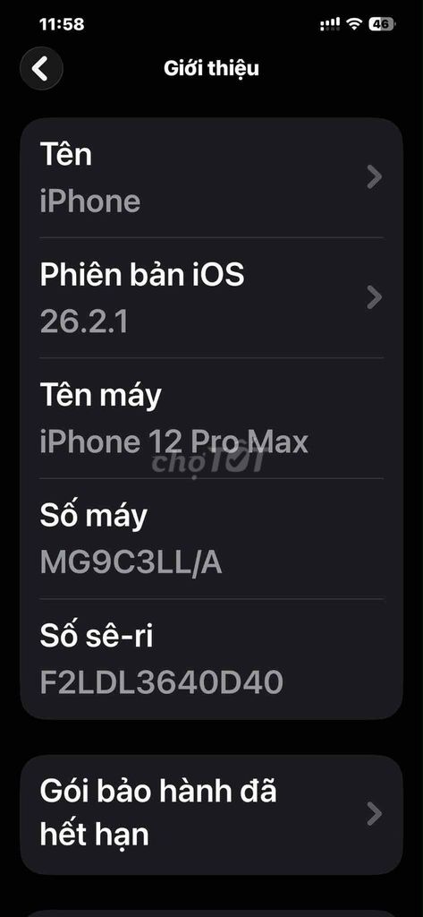 iPhone 12 Pro Max đã thay màn LCD. Mua bán Điện thoại tại Thành phố Bắc Giang Bắc Giang được đăng bởi Khổng Hồng Lương hình 1