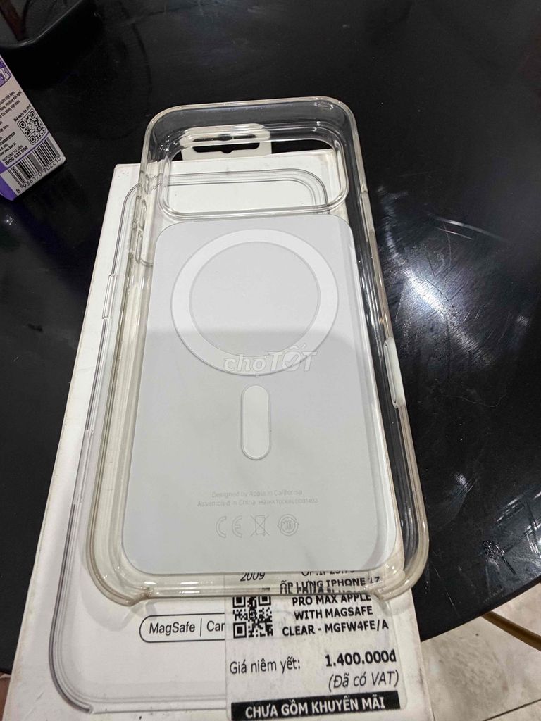 Ốp lưng iPhone 17 Pro Max MagSafe Trong suốt. Mua bán Phụ kiện (Màn hình, Chuột...) tại Quận Sơn Trà Đà Nẵng được đăng bởi Kawasaki  hình 1