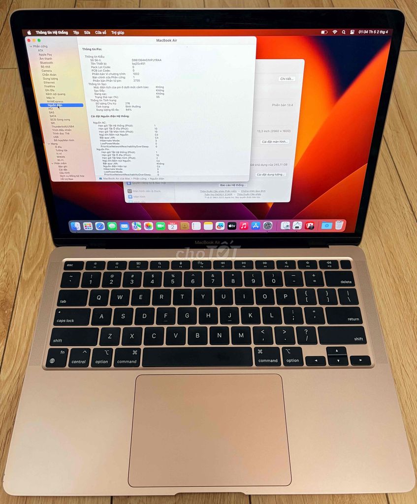 Apple MacBook Air M1 8GB/256GB Hồng. Mua bán Laptop tại Quận Thanh Xuân Hà Nội được đăng bởi mr Phú hình 1