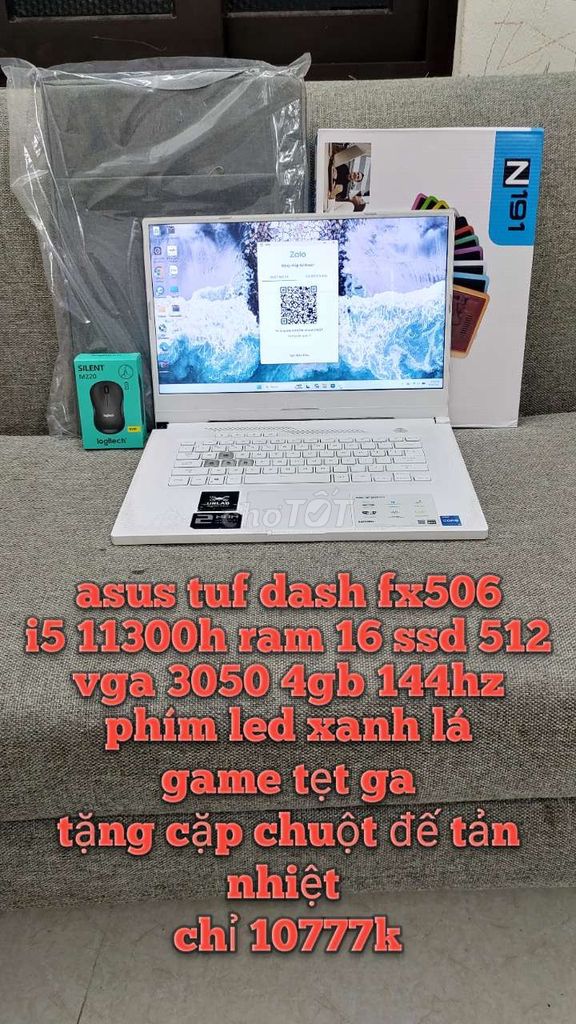 Asus TUF Dash FX506 i5-11300H 16GB/512GB RTX 3050. Mua bán Laptop tại Quận Tây Hồ Hà Nội được đăng bởi Đặng Cao Sơn hình 1