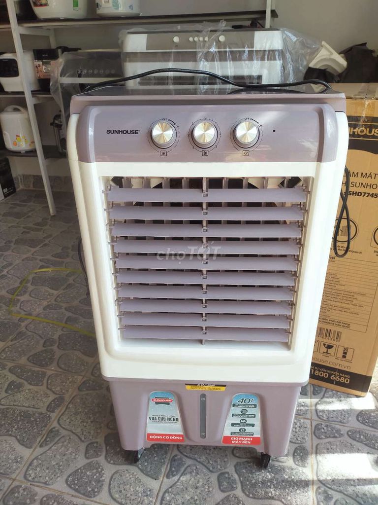 Quạt điều hòa Sunhouse SHD7745 40L Trắng xám. Mua bán Quạt tại Quận Cẩm Lệ Đà Nẵng được đăng bởi Bùi Văn Thái  hình 1
