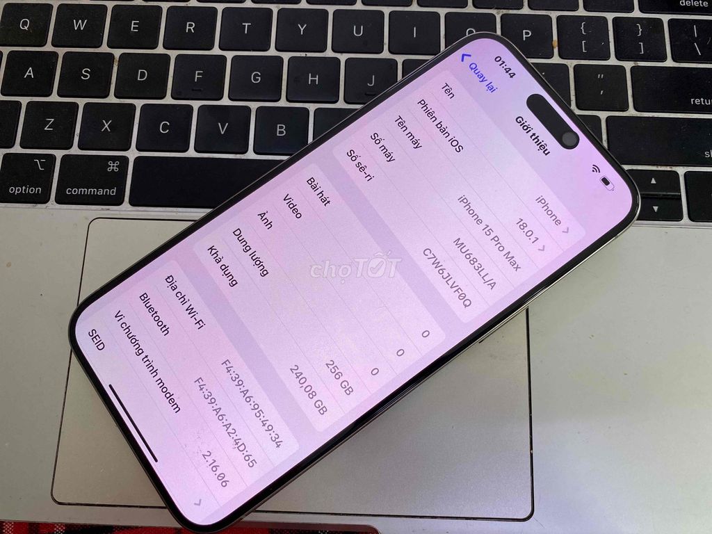 iPhone 15 Pro Max 256GB Titan, Bản Quốc Tế Mỹ. Mua bán Điện thoại tại Quận 7 Tp Hồ Chí Minh được đăng bởi Nhungle hình 5