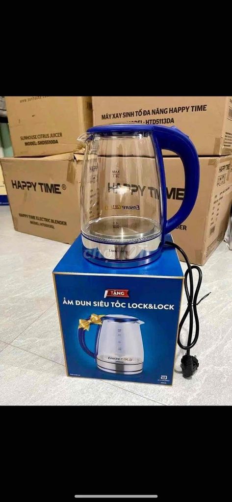 Ấm đun thuỷ tinh Lock&Lock cao cấp chính hãng sale