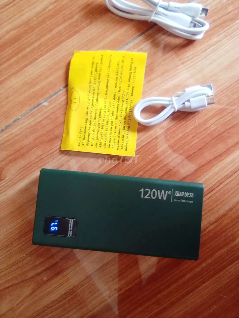 Sạc 120W nhanh 2 cổng usb kèm dây 50000 mah. Mua bán Phụ kiện (Màn hình, Chuột...) tại Quận Tân Phú Tp Hồ Chí Minh được đăng bởi Vũ Khanh hình 1