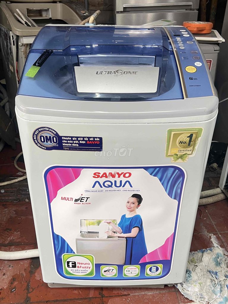 Máy giặt Sanyo 8kg 1tr500, êm, tốt