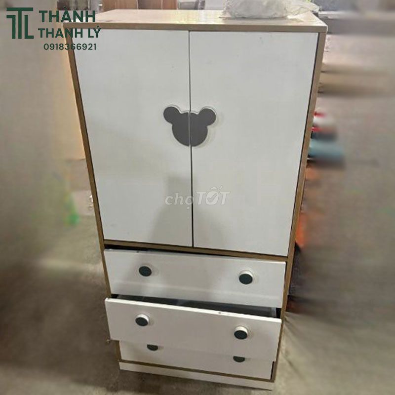 Tủ Quần Áo Gỗ MDF 2 Cánh 3 Hộc Đã Sử Dụng Đẹp 90%. Mua bán Tủ, kệ gia đình tại Quận Bình Thạnh Tp Hồ Chí Minh được đăng bởi Thành Thanh Lý  hình 1