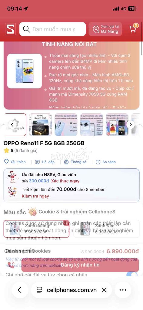 OPPO Reno11 F 5G Tím 256GB 8GB. Mua bán Điện thoại tại Quận Cẩm Lệ Đà Nẵng được đăng bởi hoàng phúc thiên hình 1