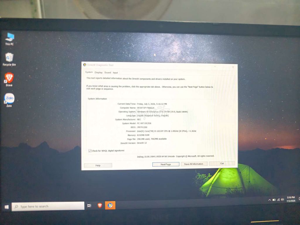 NEC pro i5-10xxx 13 inch 8GB/128GB Đen. Mua bán Laptop tại Thành phố Biên Hòa Đồng Nai được đăng bởi nguyen hình 1