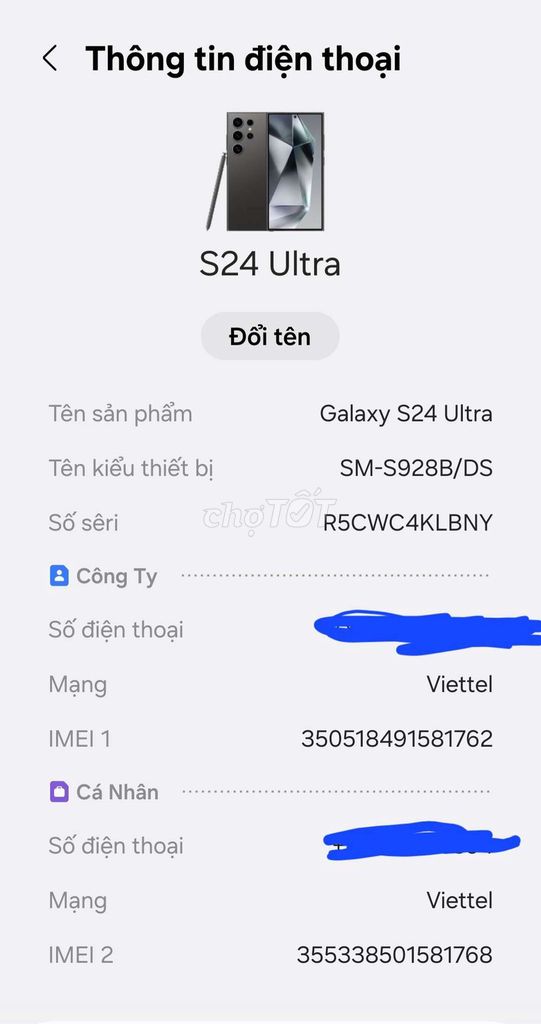 Samsung S24 Ultra 256GB Xám Việt Nam. Mua bán Điện thoại tại Thành phố Thuận An Bình Dương được đăng bởi Bảo Thiên hình 1