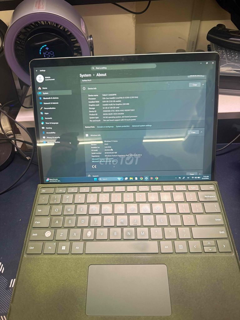 Microsoft Surface Pro 9 i5-1235U 8GB/256GB. Mua bán Laptop tại Thành phố Thủ Đức Tp Hồ Chí Minh được đăng bởi Nguyễn Quốc Đạt hình 1